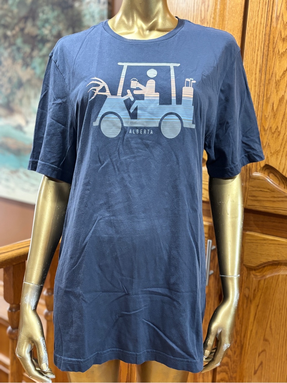 Travis Mathew Navy Crewneck Graphic Tee